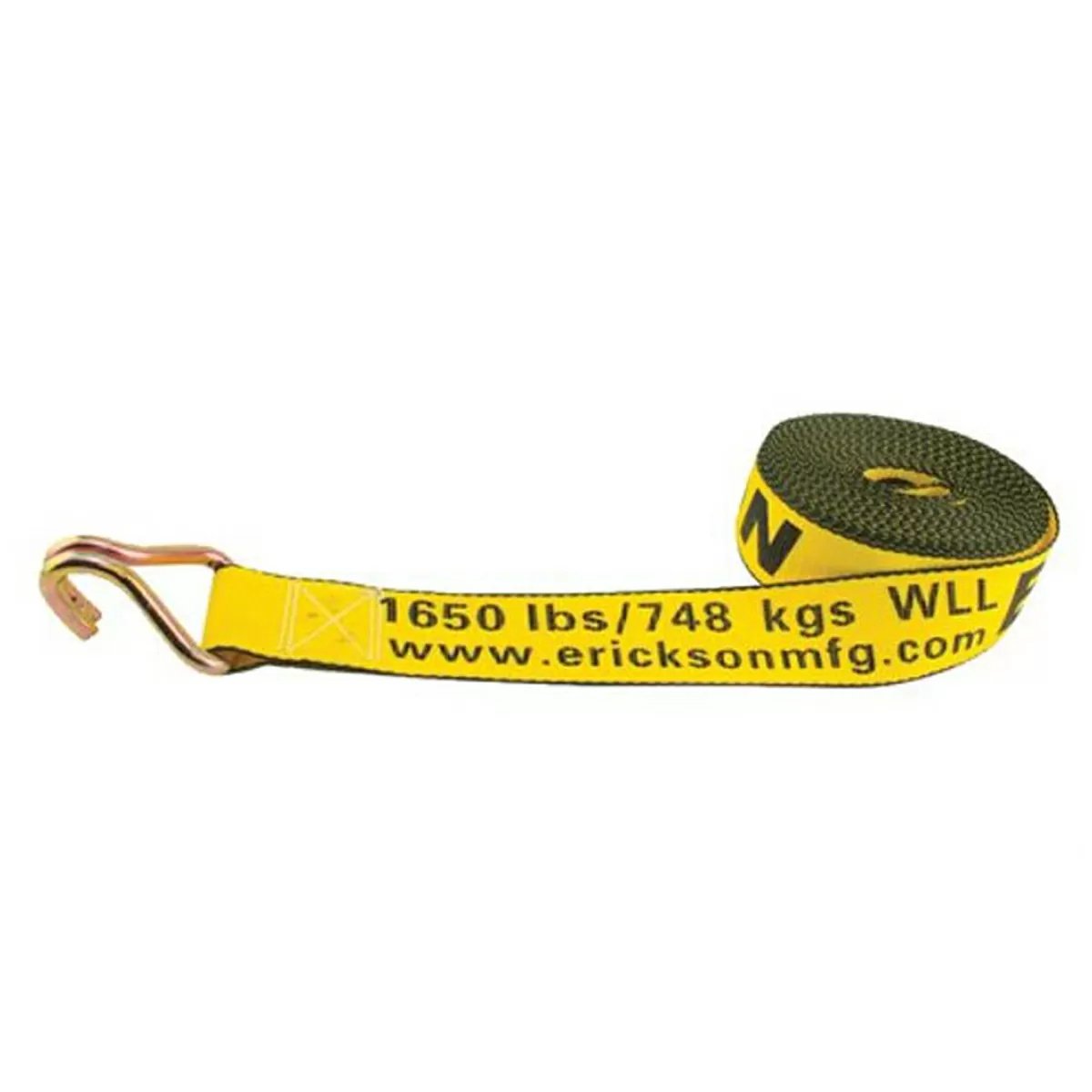 Erickson Manufacturing Winch Strap With Double J-Hooks 2" x 27' - 5,000 Lb.