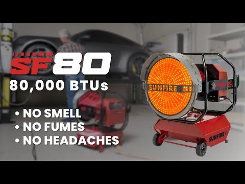 Sunfire SF80 Indoor/Outdoor Portable Radiant  Diesel/Kerosene Heater - 80,000 BTU