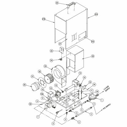 LB ® Classic™ Natural Gas Pilot Light Ignition Heater Complete Unit - QC Supply - 