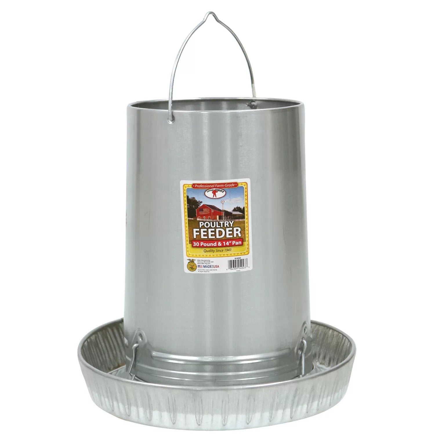 Little Giant® Galvanized Hanging Feeder - 30 lb. Feeder Tube - QC Supply - 