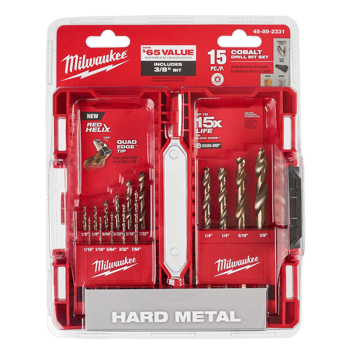 Milwaukee Tool 15 Piece Cobalt Red Helix™ Kit