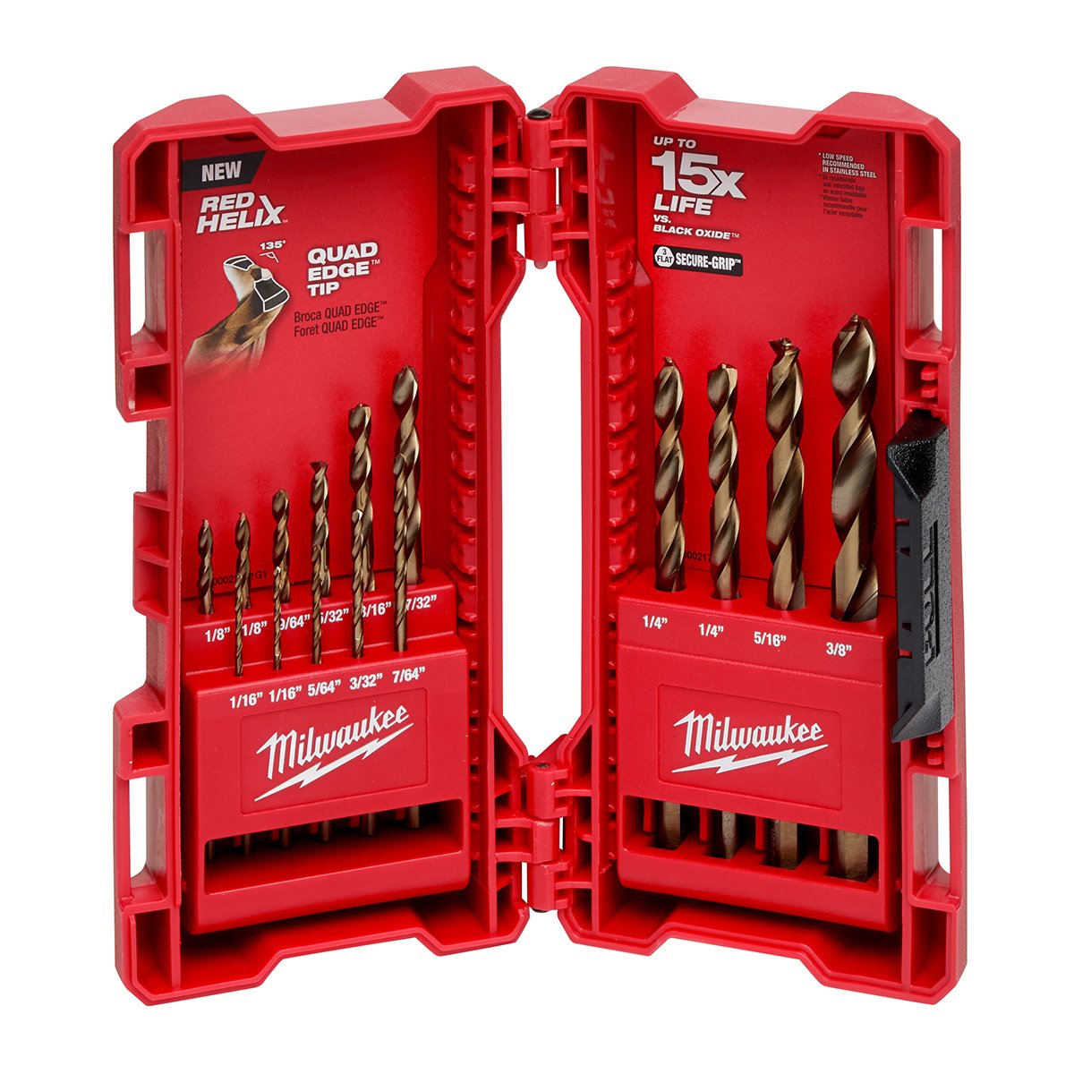 Milwaukee Tool 15 Piece Cobalt Red Helix™ Kit