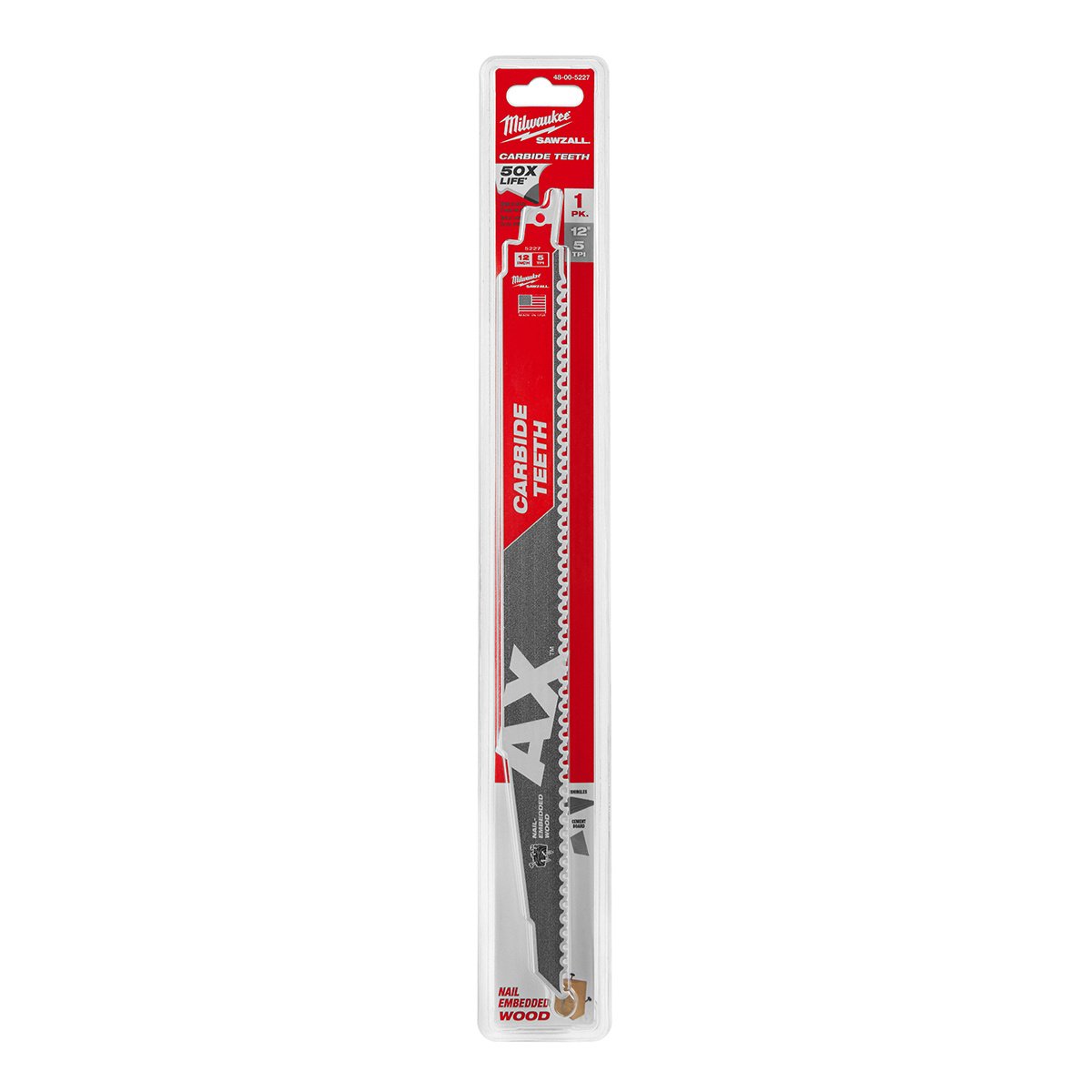 Milwaukee Tool The Ax™ Sawzall Blade 12" 5 TPI - 1Pk