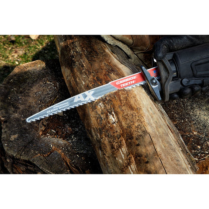 Milwaukee Tool The AX with Carbide Teeth for Pruning & Clean Wood SAWZALL Blades  12" 3 TPI