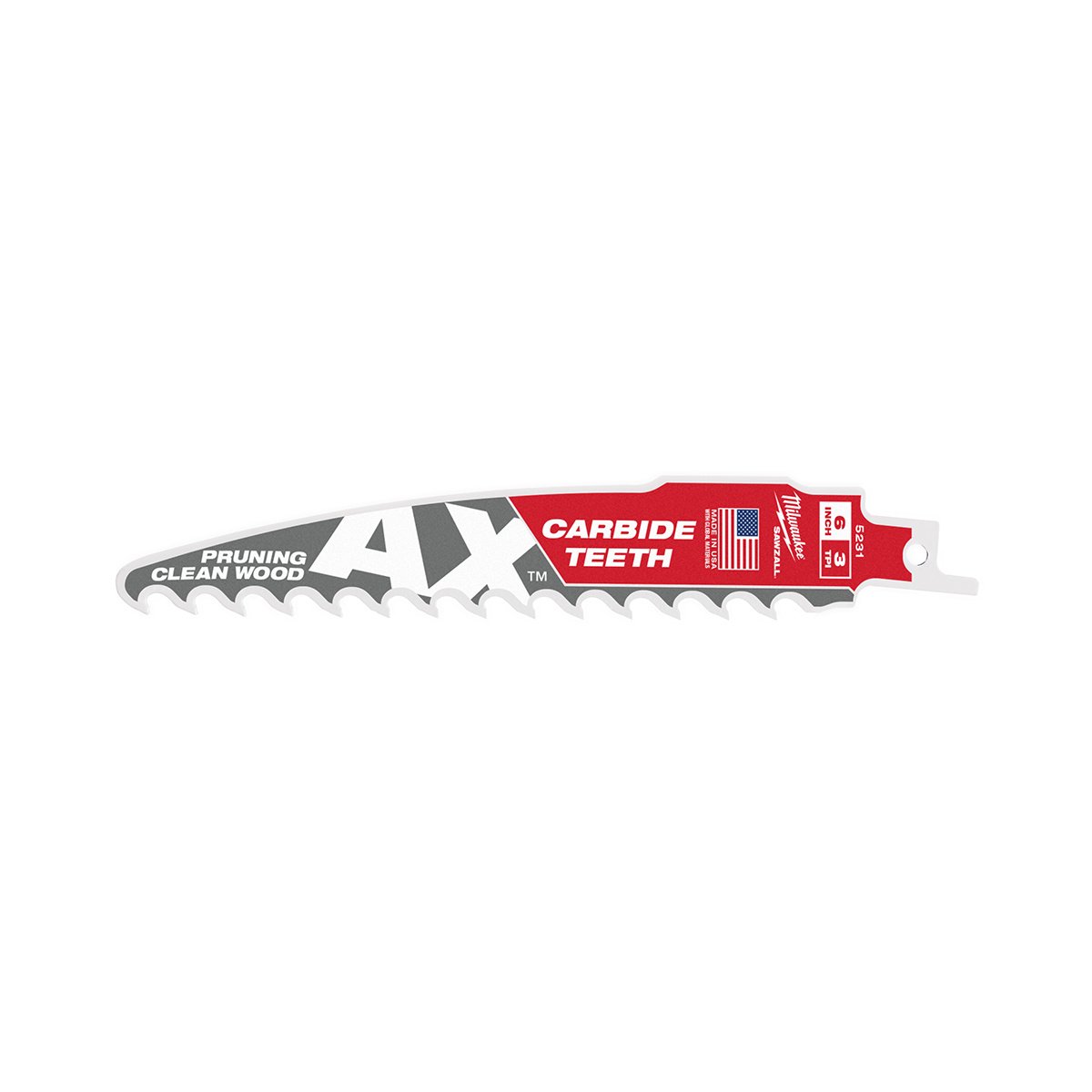 Milwaukee Tool The Ax for Pruning & Clean Wood Sawzall Blade - 6" 3 TPI 1pk