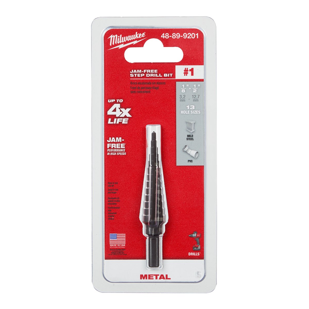 Milwaukee Tool Black Oxide Step Drill Bits