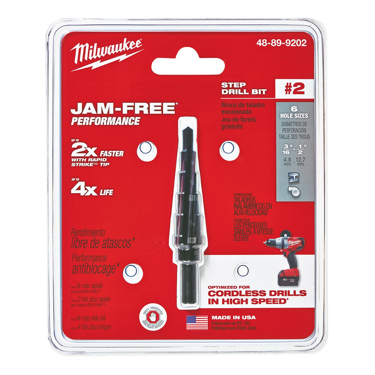 Milwaukee Tool Black Oxide Step Drill Bits