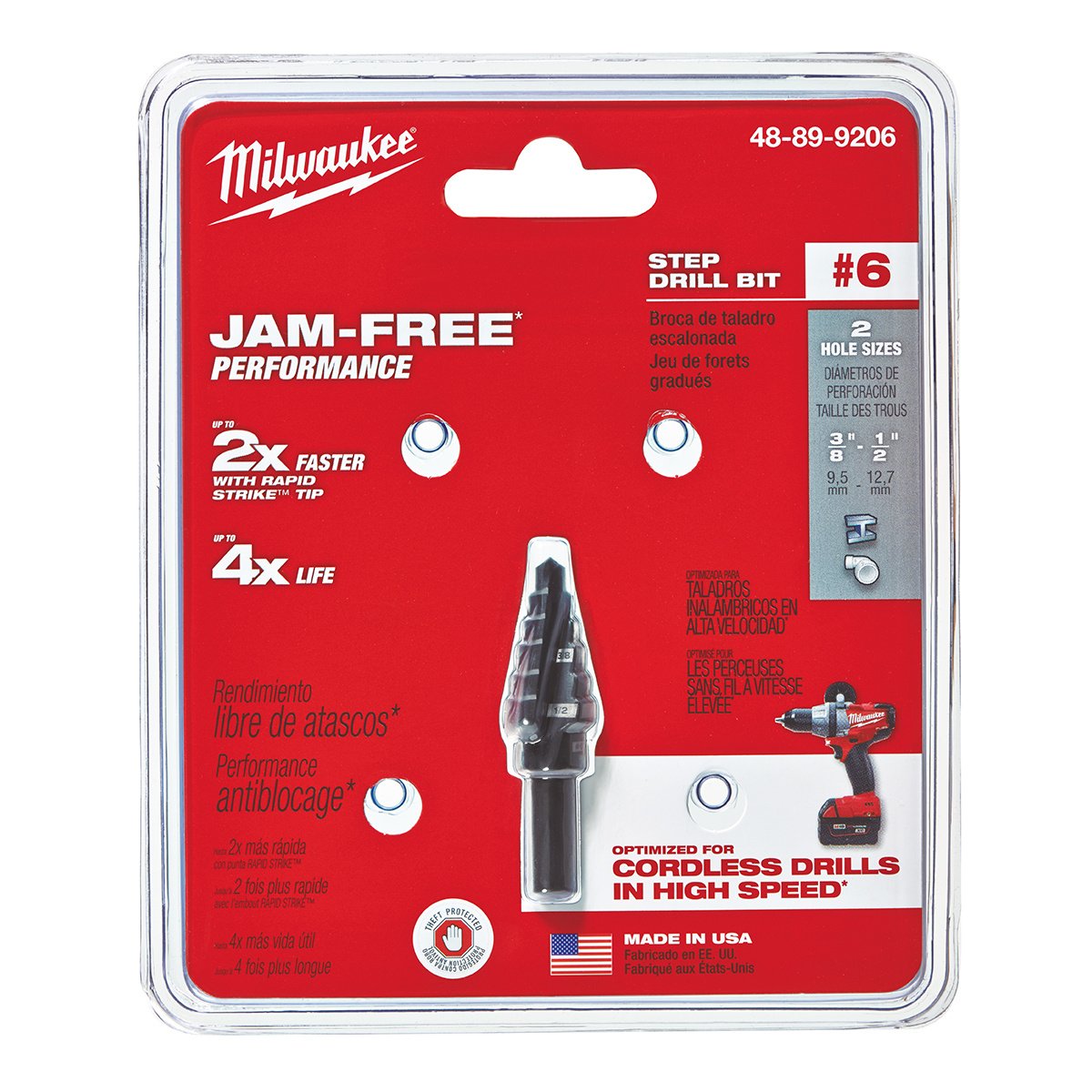 Milwaukee Tool Black Oxide Step Drill Bits