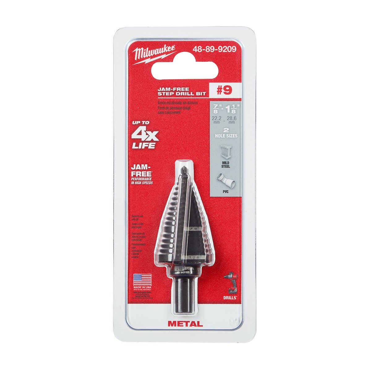 Milwaukee Tool Black Oxide Step Drill Bits