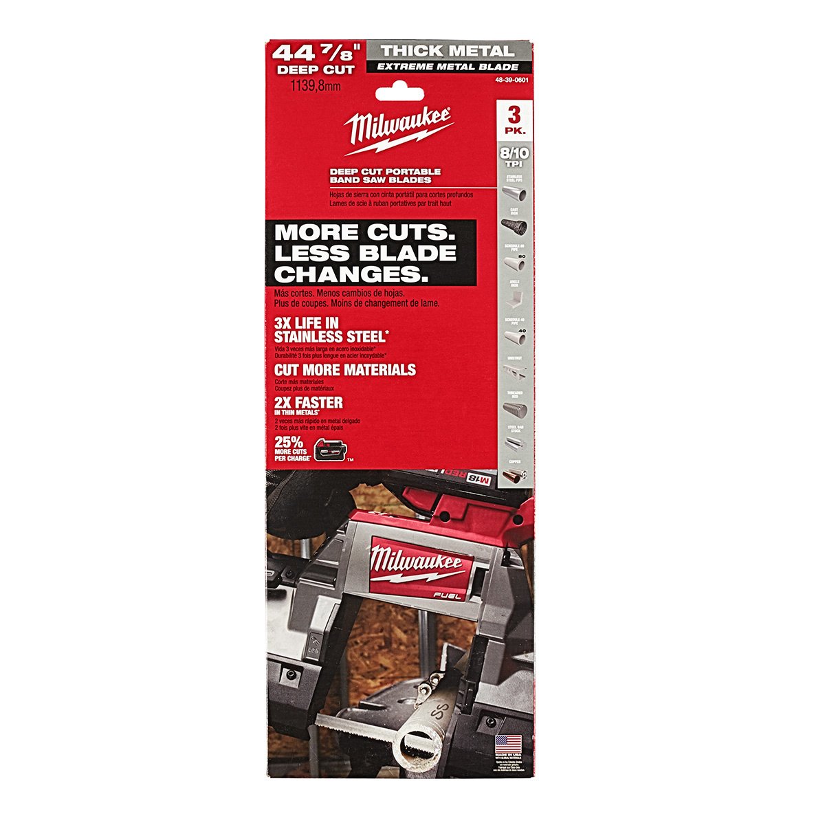 Milwaukee Tool Compact Portable Band Saw Blade  3Pk