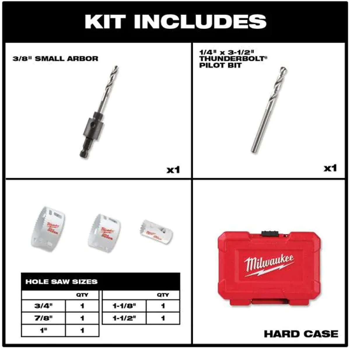 Milwaukee Tool HOLE DOZER™ General-Purpose Hole Saw Kit - 9-Piece