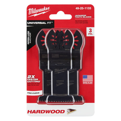 Milwaukee Tool OPENLOK™ HCS Japanese Tooth ProCurve™ Hardwood Blades  13/8"