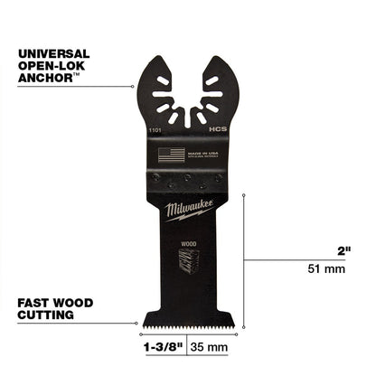 Milwaukee Tool OPENLOK™ HCS Wood Blades  13/8"