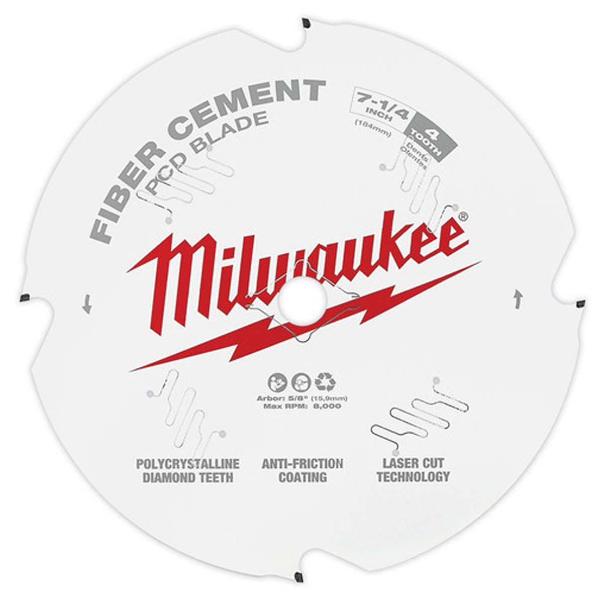 Milwaukee Tool  PCD/Fiber Cement Circular Saw Blade  - 7 1/4"