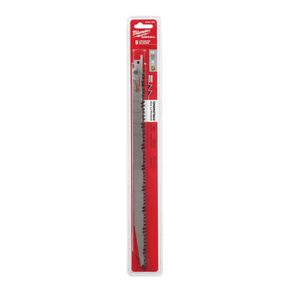 Milwaukee Tool Pruning SAWZALL® Blades - 12" - 5 TPI- 5 Pack