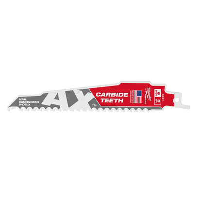 Milwaukee Tool Sawzall The AX™  Carbide Blade - 5 TPI 6 - 1Pk