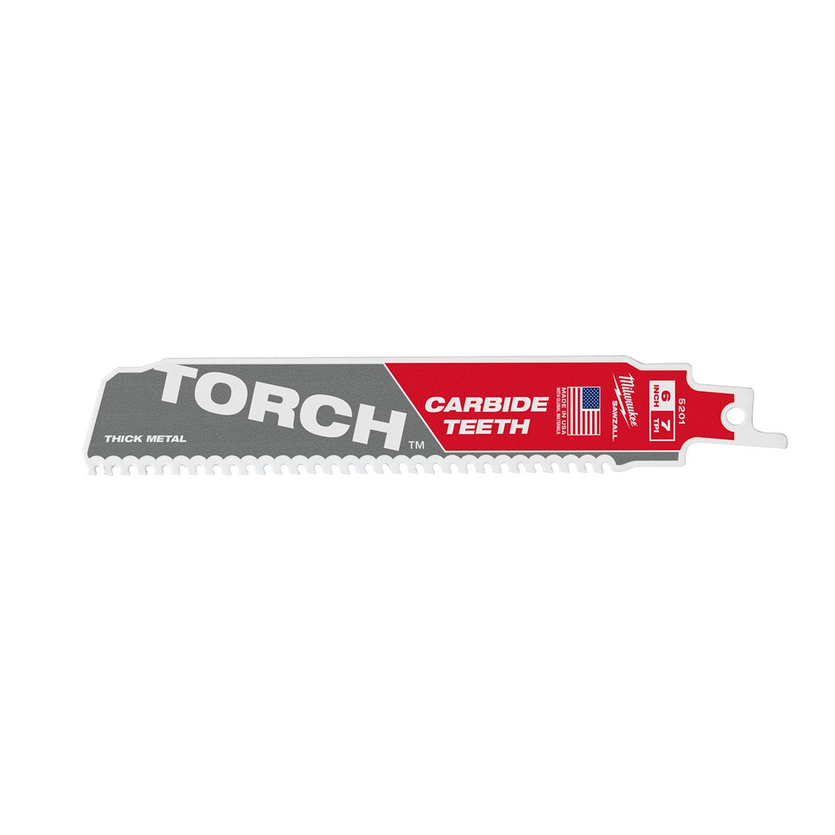 Milwaukee Tool Sawzall Torch™ Carbide Blade - 6" 7 TPI  - 1PK