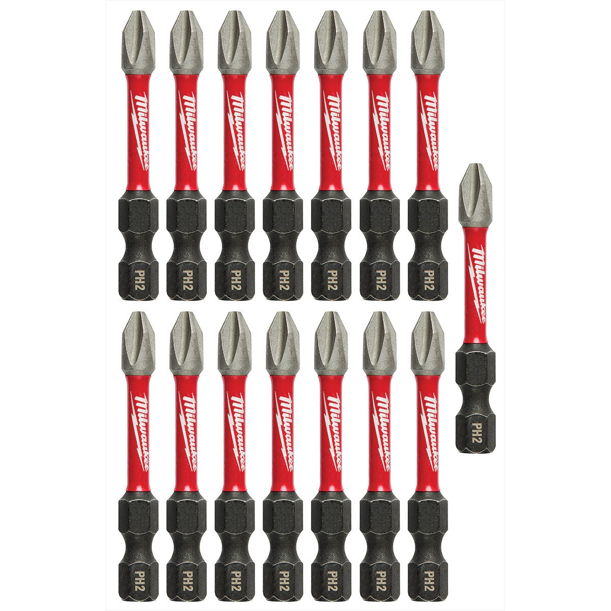 Milwaukee Tool Shockwave™ 2" Impact Phillips Bits - 15 Piece Contractor Pack