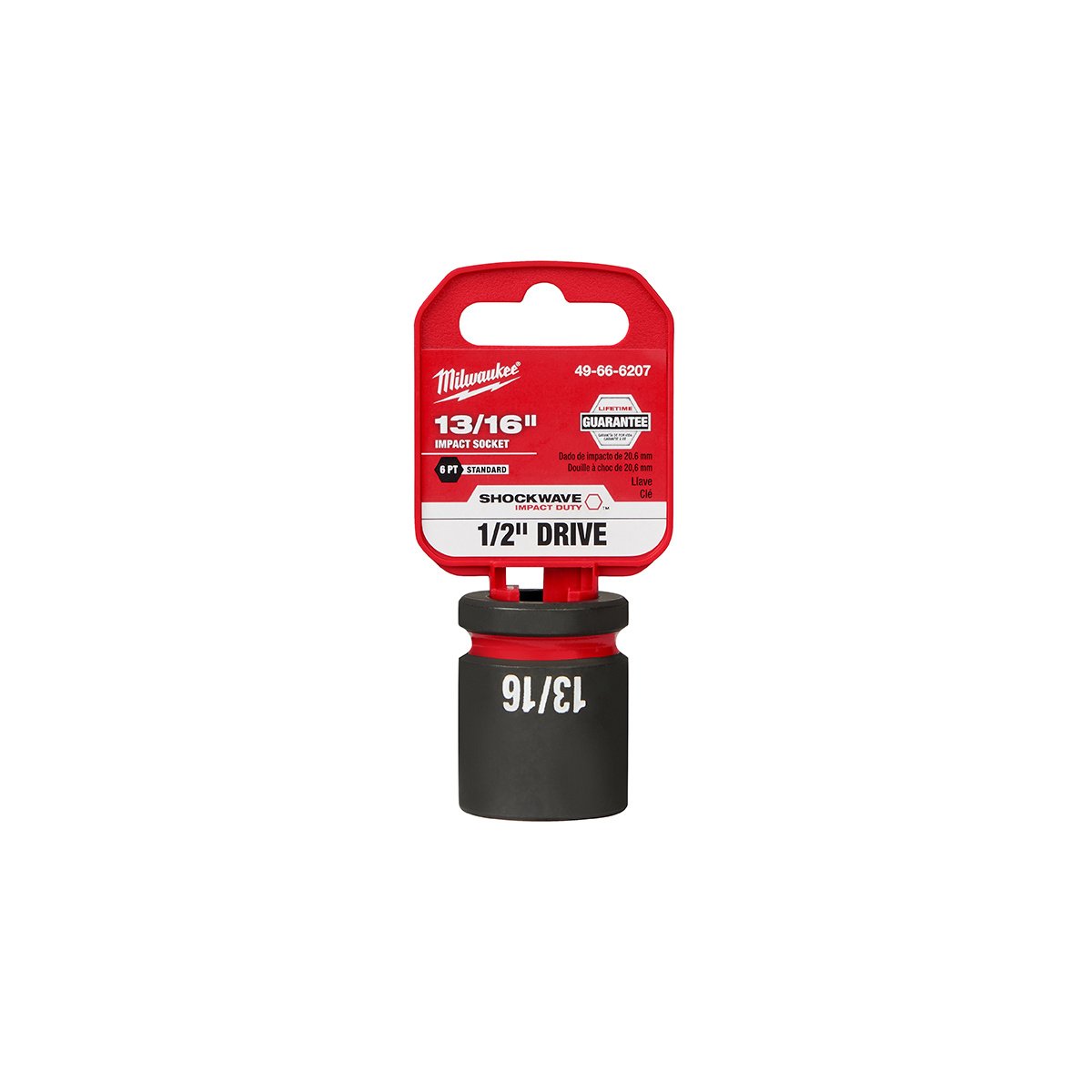 Milwaukee Tool Shockwave Impact Duty 1/2" Drive 13/16" Standard 6 Point Socket