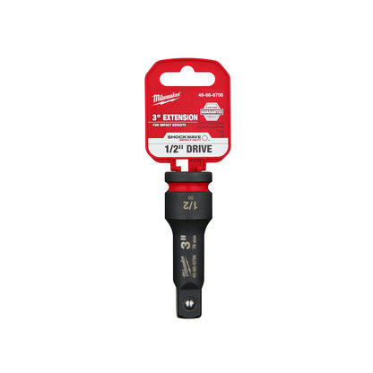 Milwaukee Tool Shockwave Impact Duty 1/2" Drive Extension - 3"