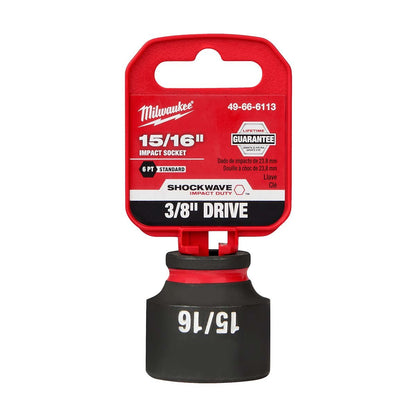 3/8" Drive Standard 6 Point Sockets  9/16  1"