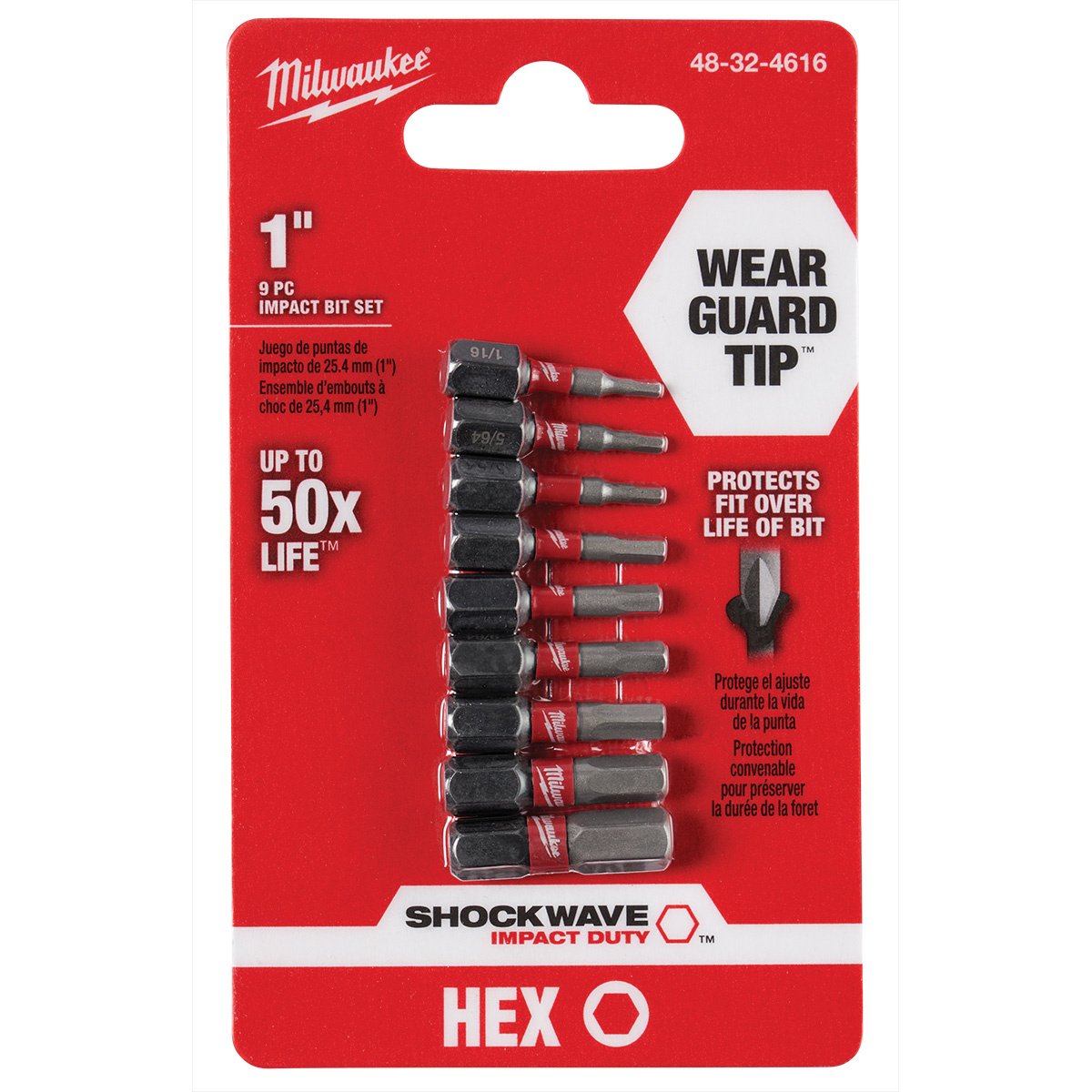 Milwaukee Tool Shockwave™ Impact Hex Insert Bit Set - 9Pc