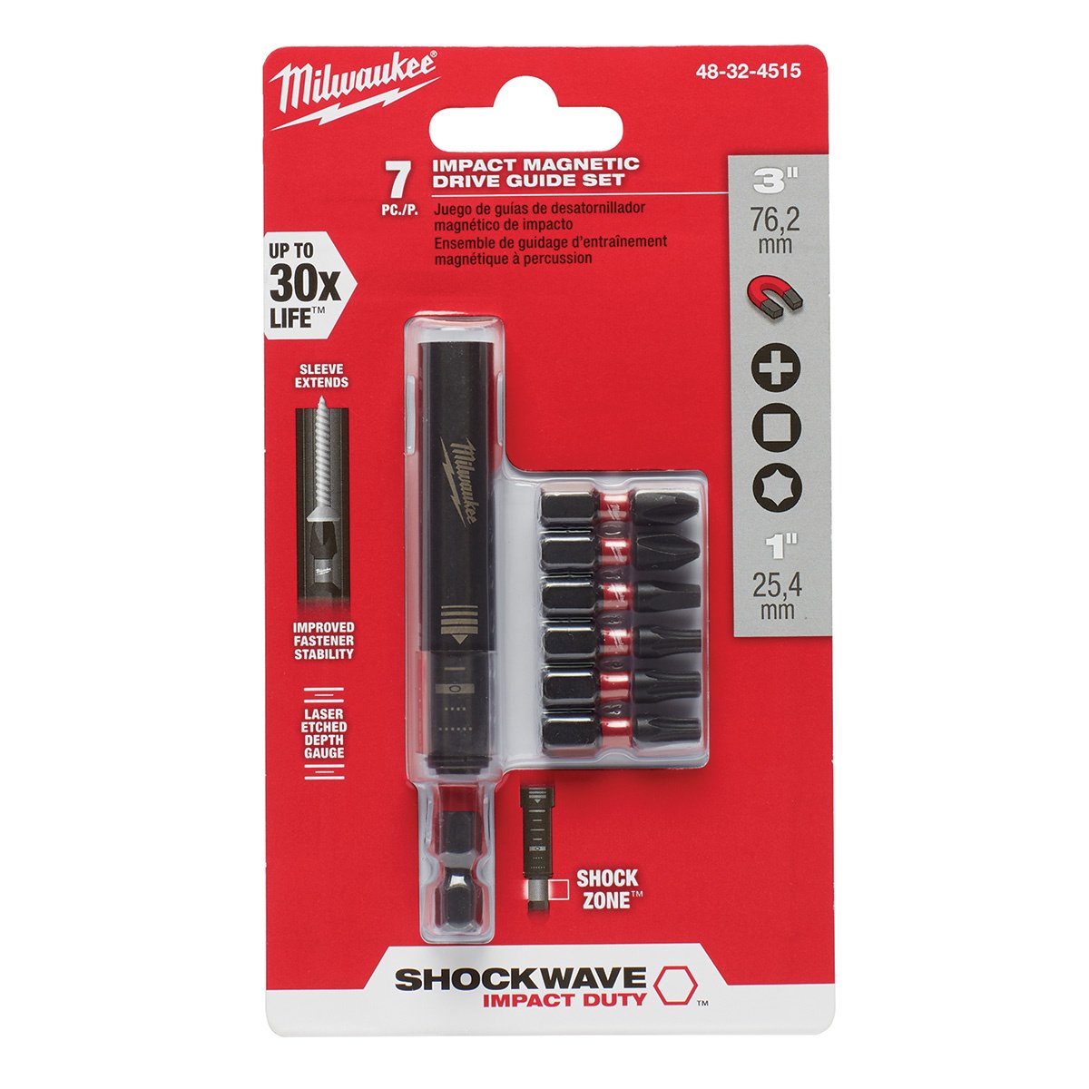 Milwaukee Tool Shockwave™ Impact Magnetic Drive Guide Set - 7 Piece