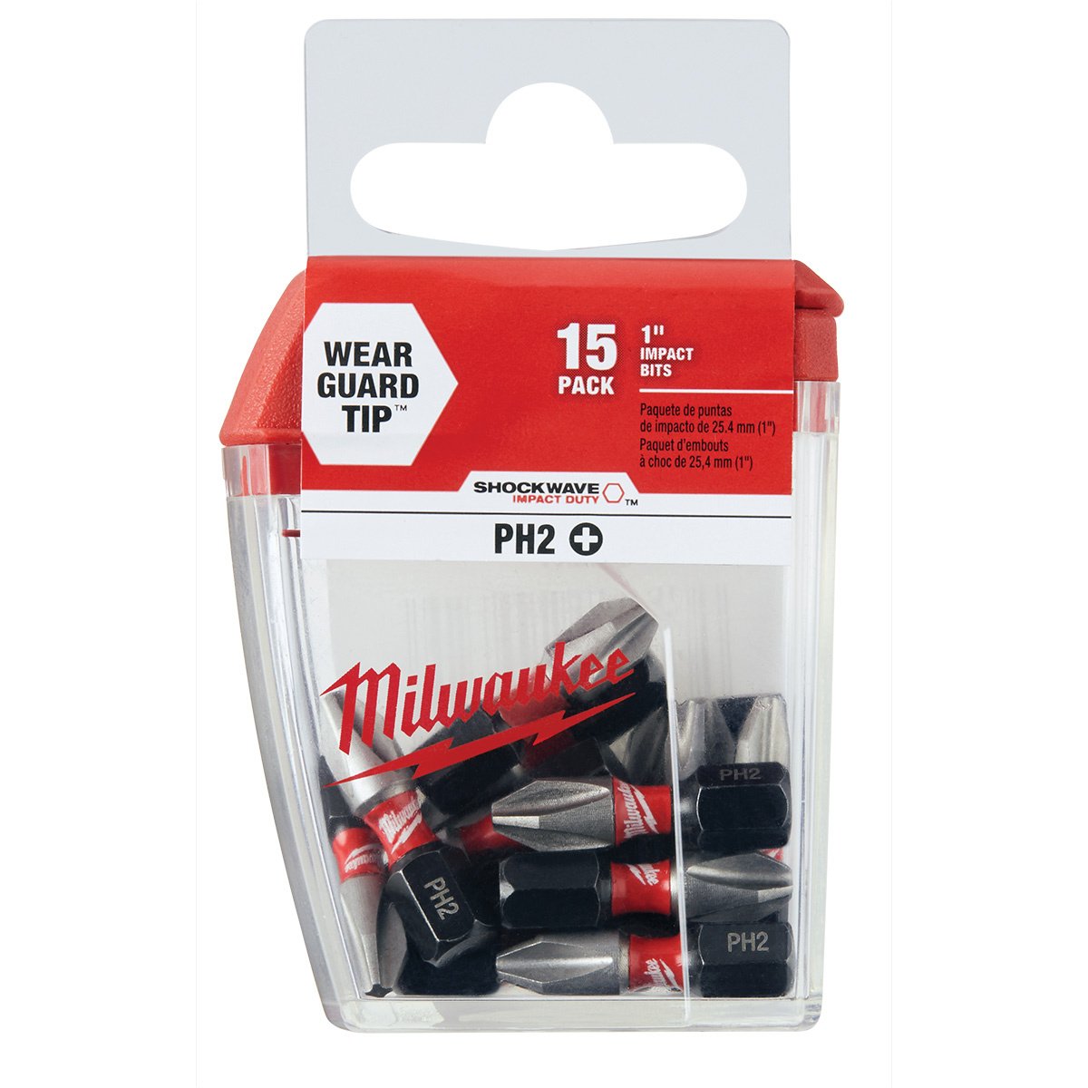 Milwaukee Tool Shockwave™ 1" Impact Phillips Bits - 15 Piece Contractor Pack