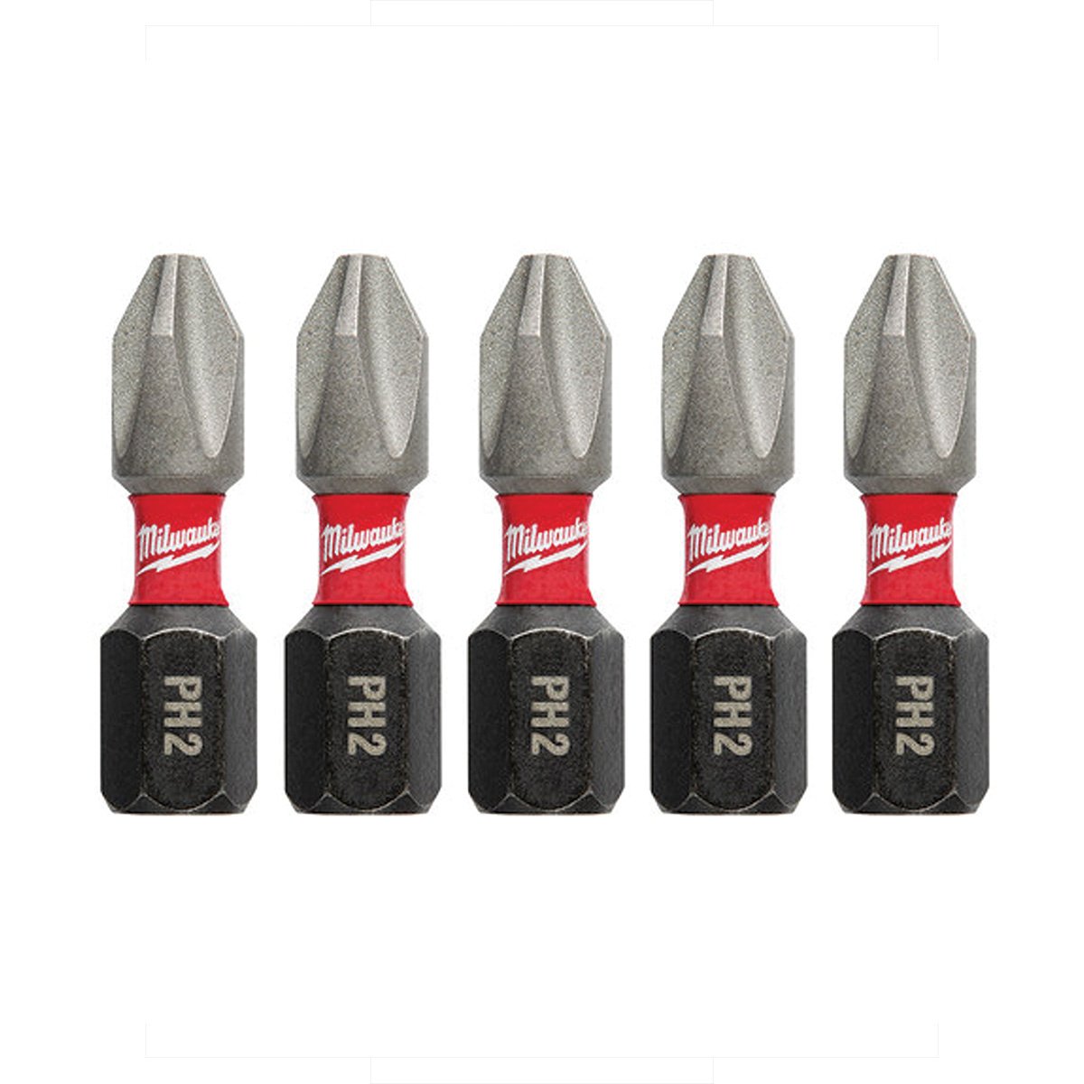 Milwaukee Tool Shockwave™ Impact Phillips #2 Insert Bits - 5 Pack