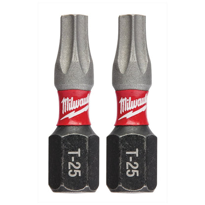 Milwaukee Tool Shockwave 1" Impact Torx T25 Power Bits