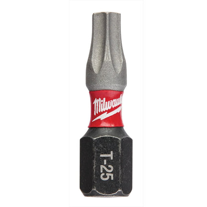 Milwaukee Tool Shockwave 1" Impact Torx T25 Power Bits