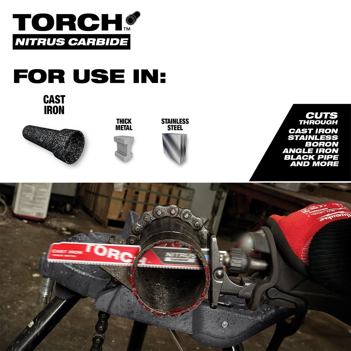 Milwaukee Tool The Torch for Cast Iron with Nitrus Carbide™ - 6" 7 TPI - 1 Pack