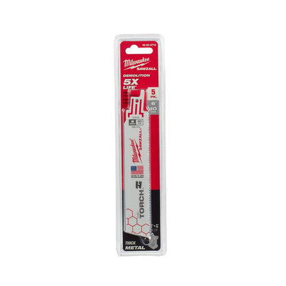 Milwaukee Tool The Torch™ Sawzall Blade  6"  5 Pack