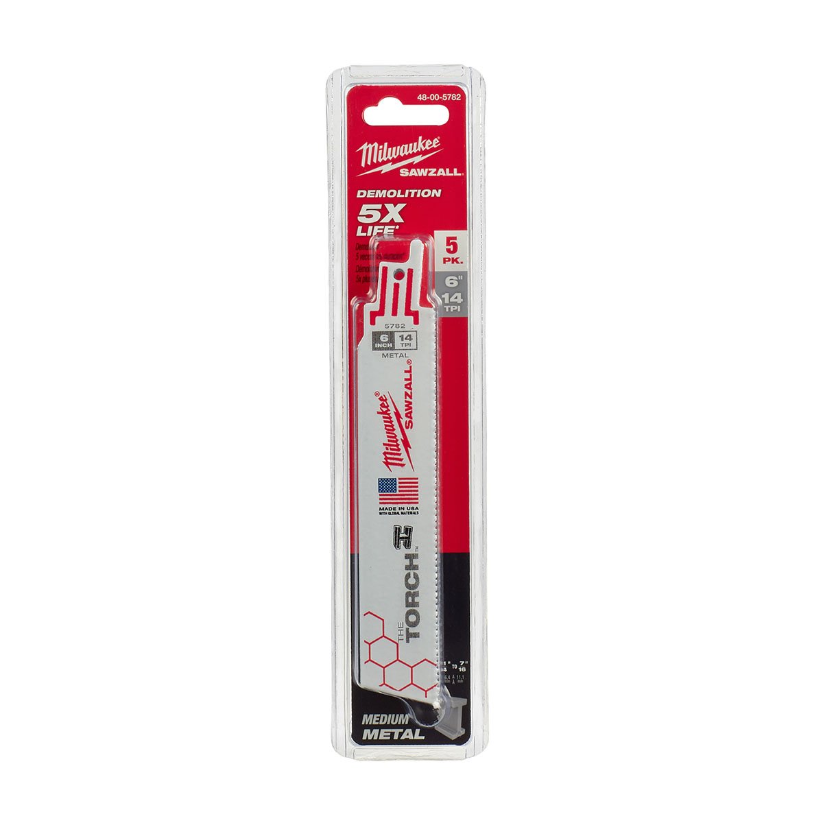 Milwaukee Tool The Torch™ Sawzall Blade  6"  5 Pack