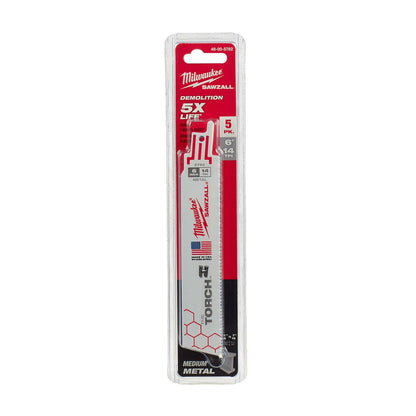 Milwaukee Tool The Torch™ Sawzall Blade  6"  5 Pack