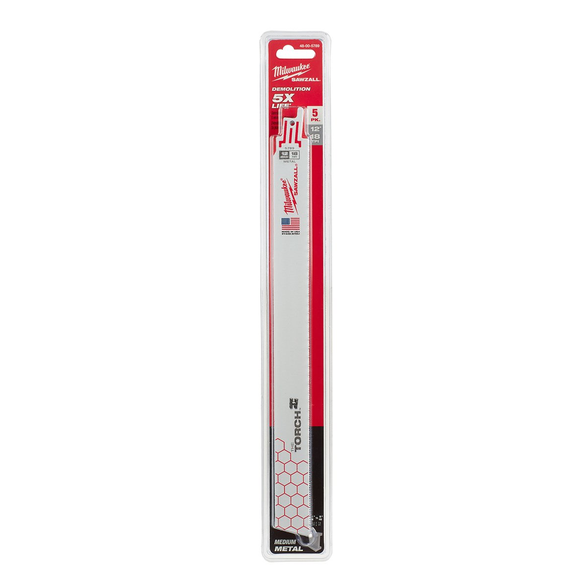 Milwaukee Tool The Torch™ SAWZALL® Blade - 12" 18 TPI - 5Pk