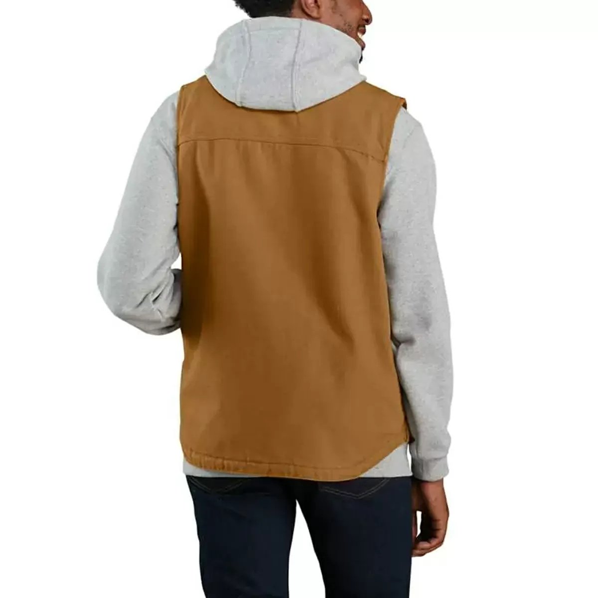 Carhartt® Loose Fit Washed Duck Sherpa-Lined Mock-Neck Vest