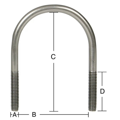 Stainless Steel U Bolt - QC Supply - 