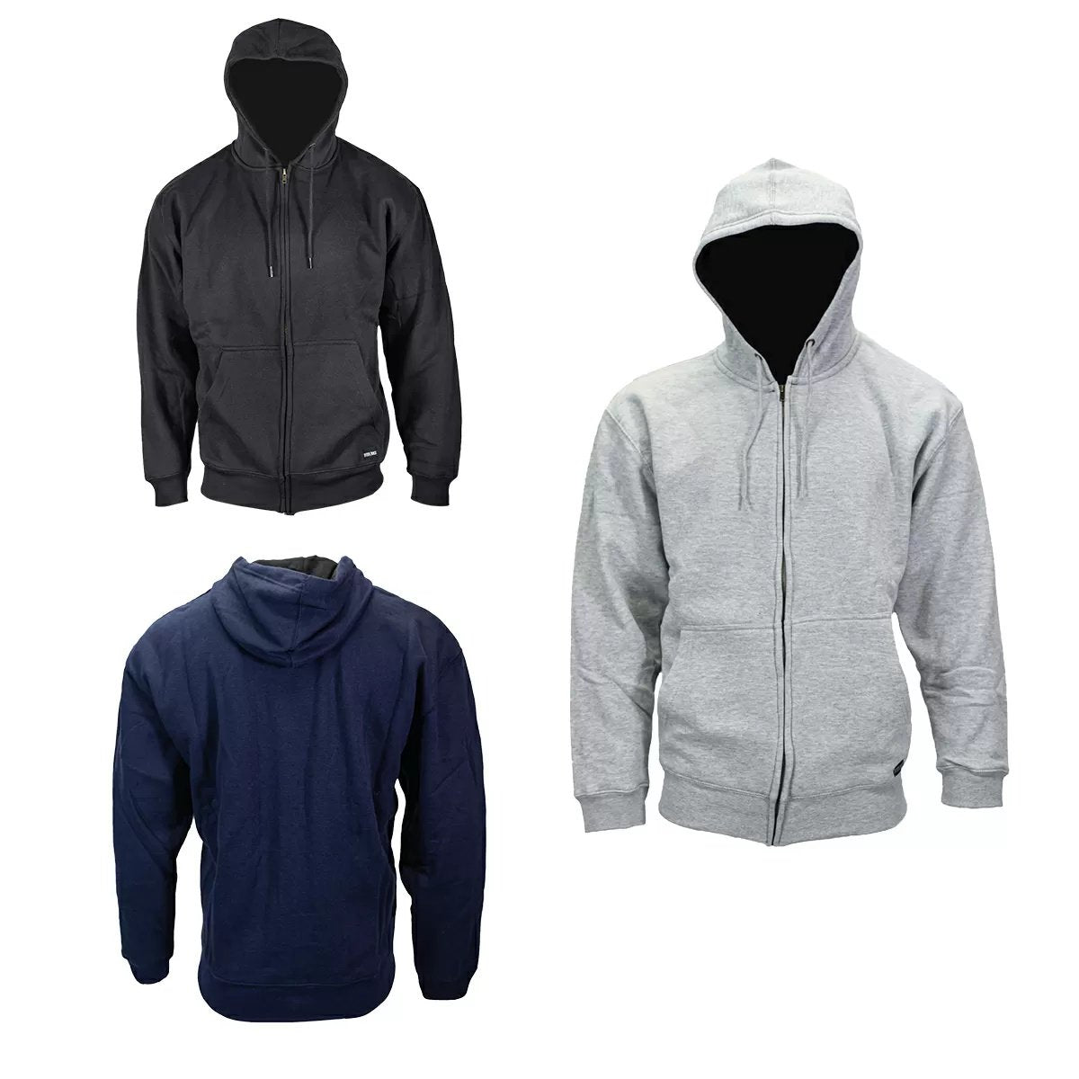 FIVE ROCK® Thermal Lined Zip Front Hooded Sweatshirt