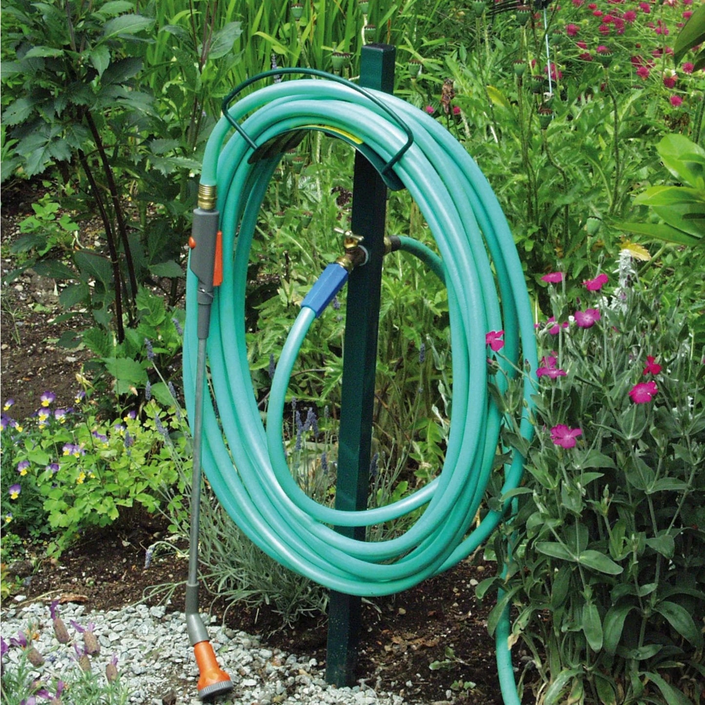 Yard Butler™ Free Standing Hose Hanger with Faucet - QC Supply - 